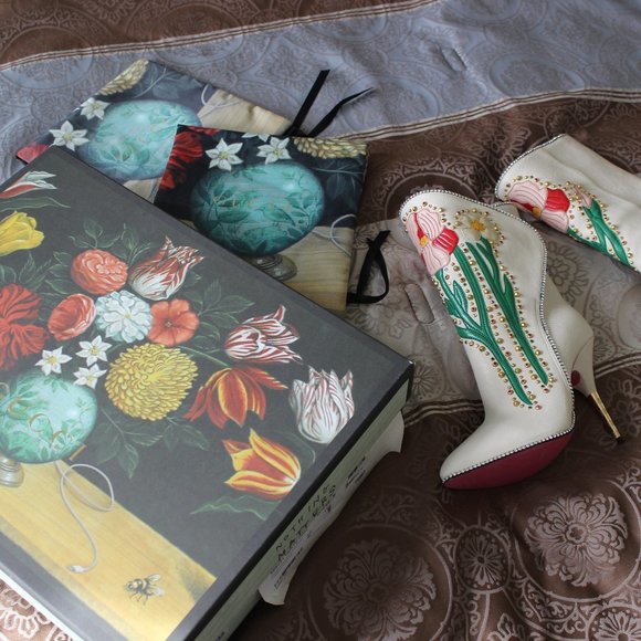 Gucci 2017AW RUNWAY Crystal Leather Bootie Shoe - Picture 7 of 8